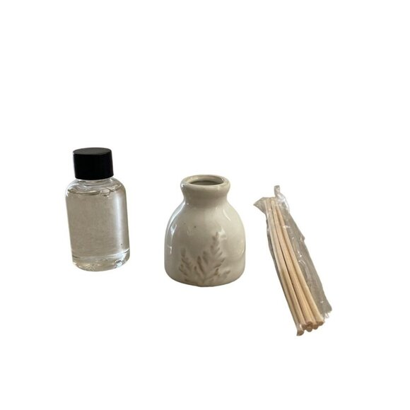 Holiday Embossed Ceramic Balsam and Cedar Branch Reed Diffuser Bee & Willow NEW - Picture 14 of 14